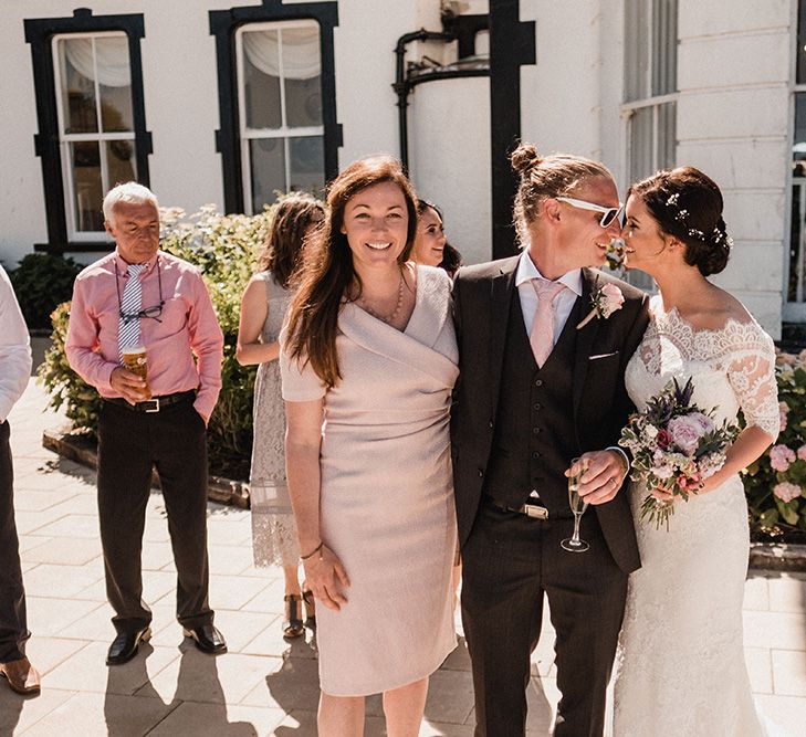 Bride in Pronovias Princia Lace Gown & Jacket | Outdoor Wedding at The Haven Hotel in Southern Ireland | Jason Mark Harris Photography