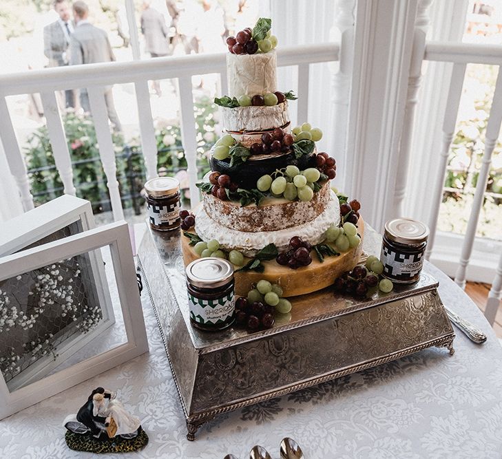 Cheese Tower Wedding Cake | Outdoor Wedding at The Haven Hotel in Southern Ireland | Jason Mark Harris Photography