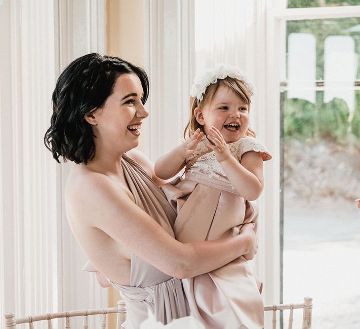 Bridesmaid in Pink Dress | Outdoor Wedding at The Haven Hotel in Southern Ireland | Jason Mark Harris Photography