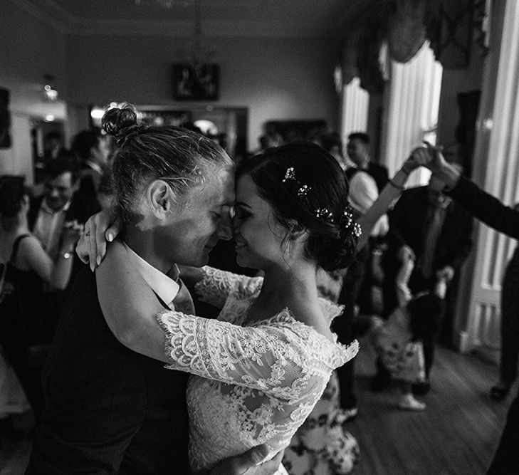 Bride in Pronovias Princia Lace Gown & Jacket | Outdoor Wedding at The Haven Hotel in Southern Ireland | Jason Mark Harris Photography