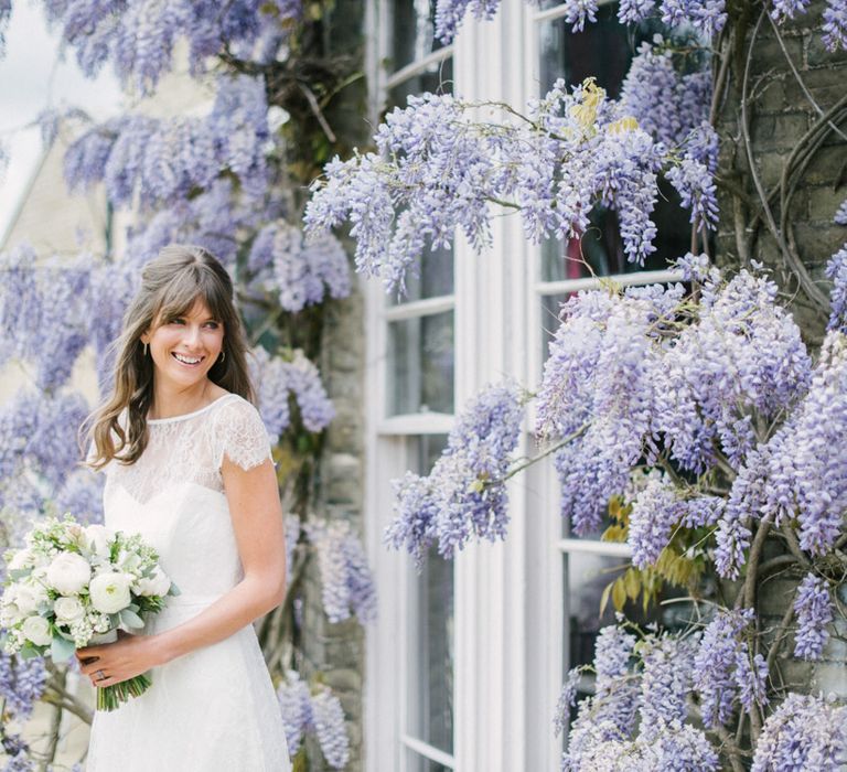 Naomi Neoh Wedding Dress For An Intimate Wedding At The Felix Hotel With Wisteria In Season And Images From Hannah Duffy Photography