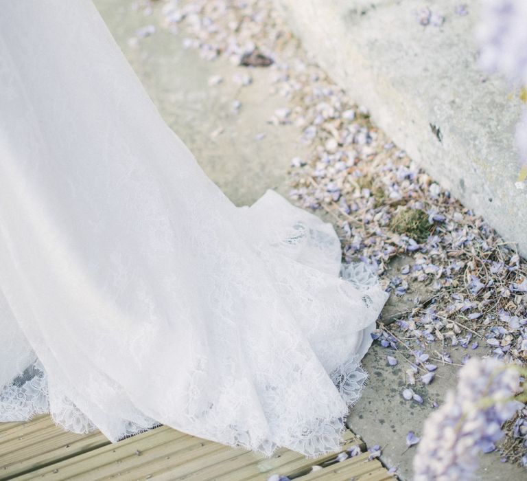 Naomi Neoh Wedding Dress For An Intimate Wedding At The Felix Hotel With Wisteria In Season And Images From Hannah Duffy Photography