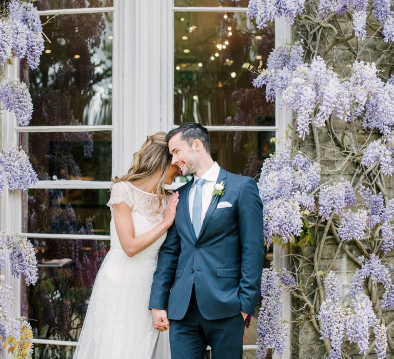 Naomi Neoh Wedding Dress For An Intimate Wedding At The Felix Hotel With Wisteria In Season And Images From Hannah Duffy Photography