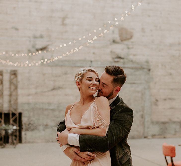 Industrial Bohemian Chic Inspiration by Simple Means Events | Rich Autumnal Flowers & Macrame Wall Hanging Decor | Erika Greene Photography