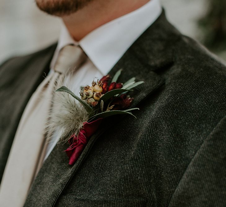 Industrial Bohemian Chic Inspiration by Simple Means Events | Rich Autumnal Flowers & Macrame Wall Hanging Decor | Erika Greene Photography