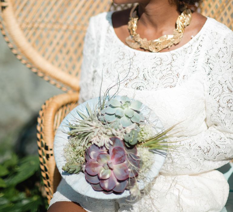 Bride In Lace Jumpsuit