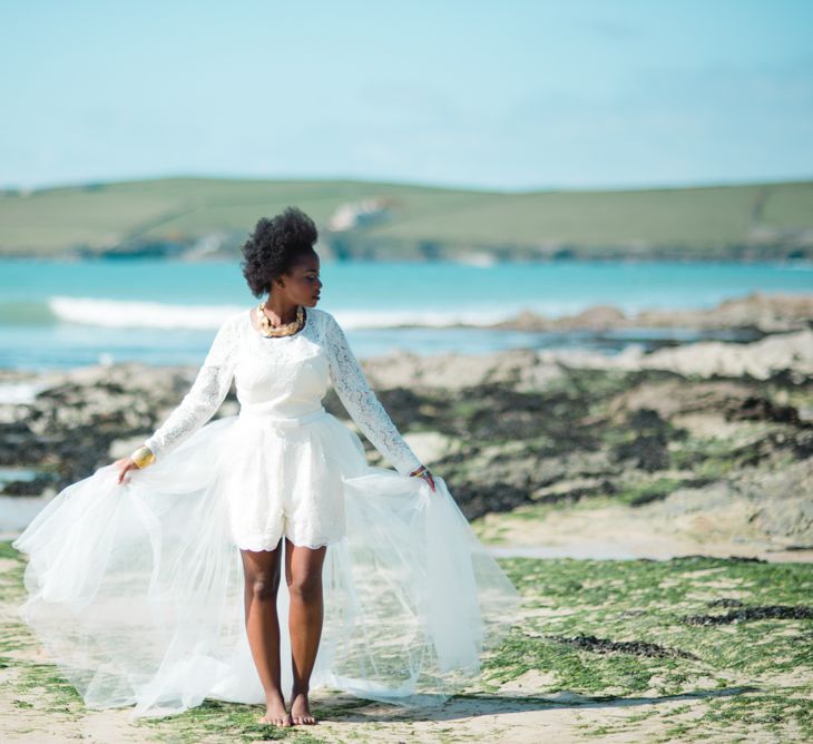 Bride In Lace Jumpsuit