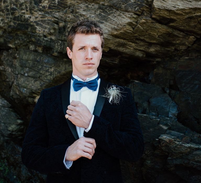 Groom In Blue Bowtie