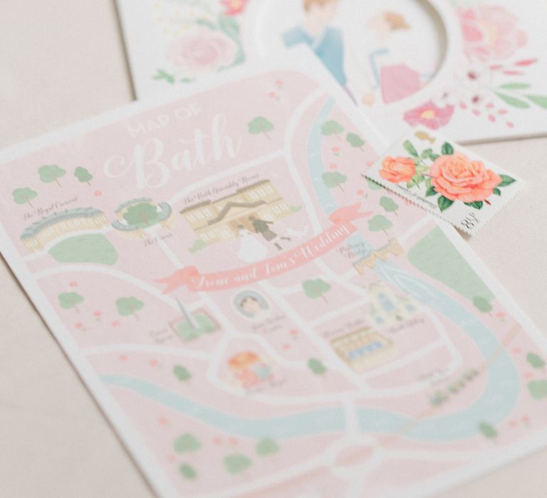 Pastel Wedding Stationery by Irene Suh Art | M and J Photography