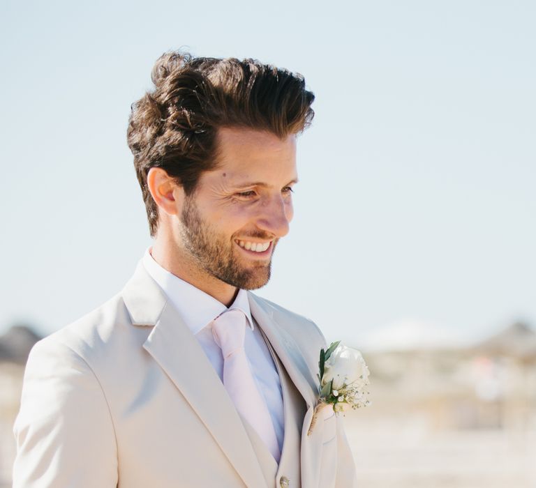 Groom in Beige Suit | Jade Osborne Photography | The Amazing Rabbit Films