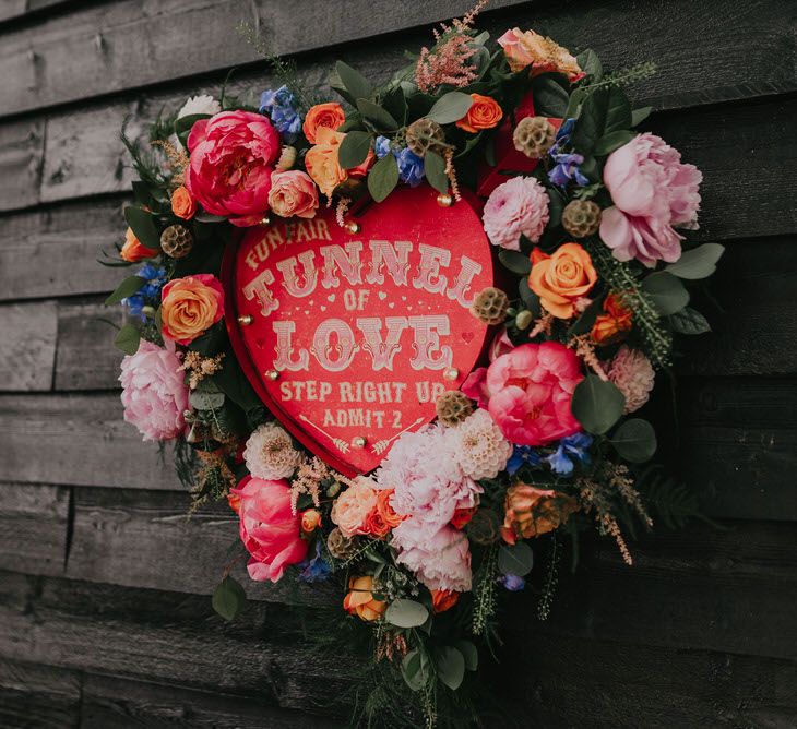 Floral Heart Shaped Wreath For Wedding