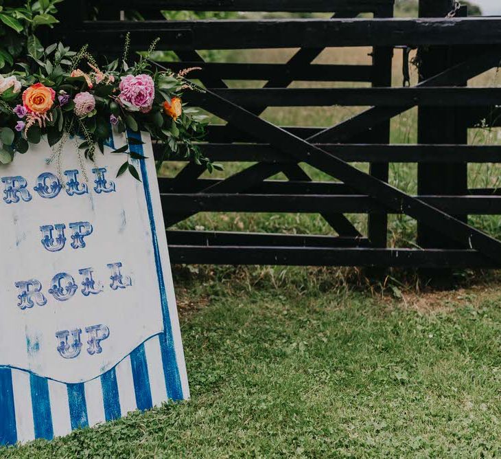 Vintage Circus Themed Wedding At Old Brook Barn Essex With Bride In Ronald Joyce & Images By Kelsie Low Photography