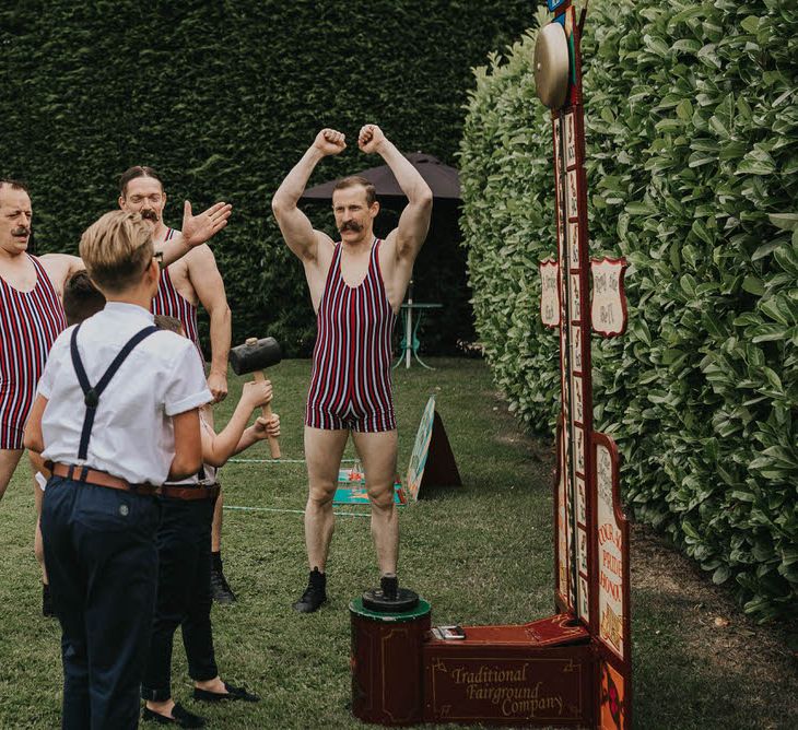 Vintage Circus Themed Wedding At Old Brook Barn Essex With Bride In Ronald Joyce & Images By Kelsie Low Photography