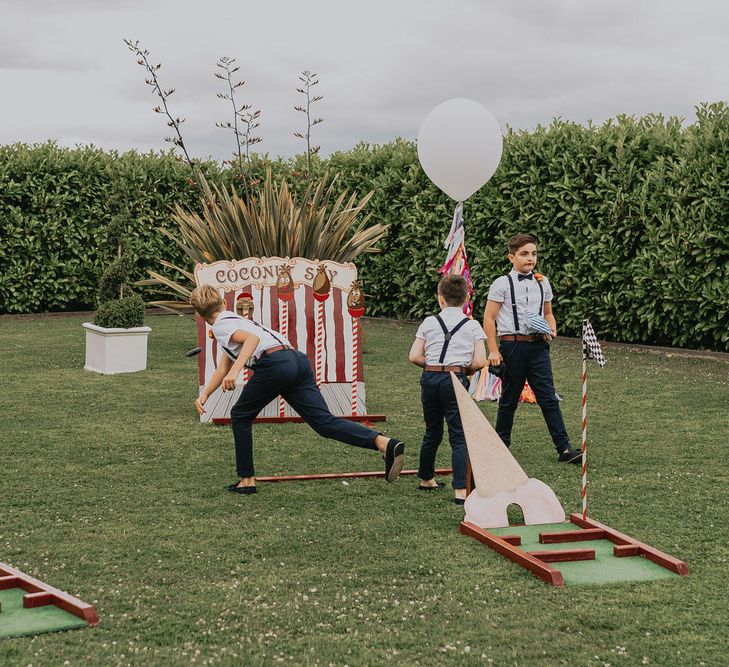 Vintage Circus Themed Wedding At Old Brook Barn Essex With Bride In Ronald Joyce & Images By Kelsie Low Photography