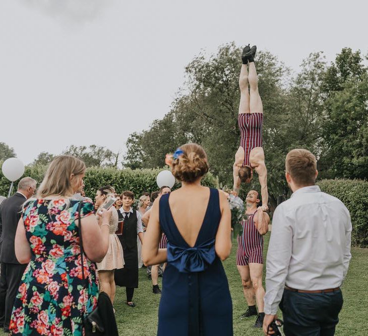 Vintage Circus Themed Wedding At Old Brook Barn Essex With Bride In Ronald Joyce & Images By Kelsie Low Photography