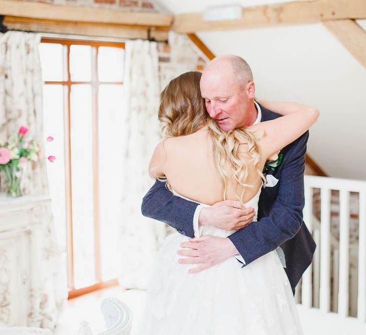 Father of the Bride | Peach & White Wedding at Upwaltham Barns | White Stag Wedding Photography