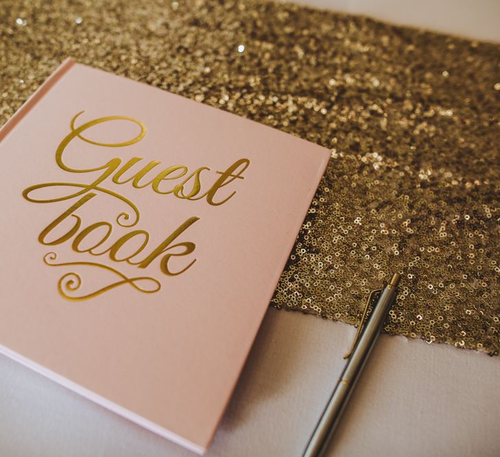 Pink & Gold Wedding Guest Book