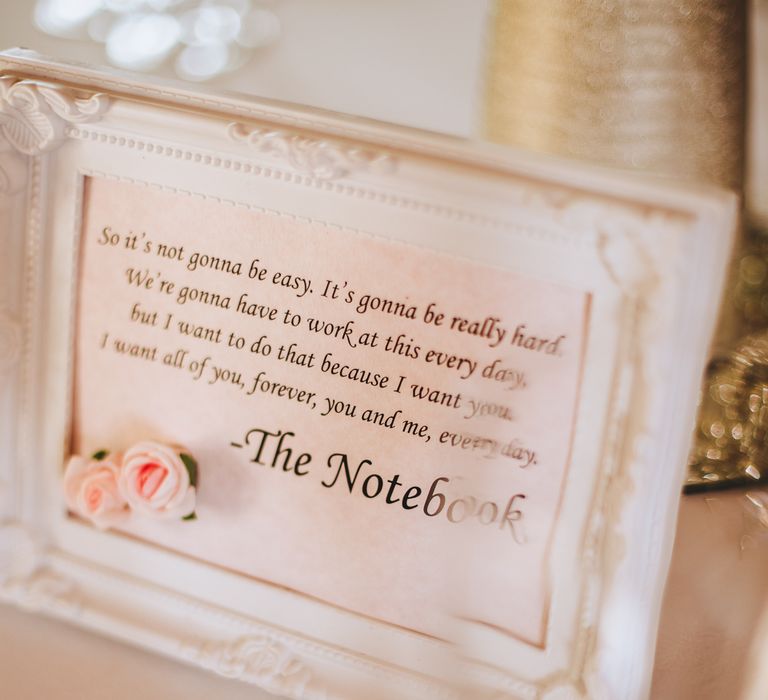 Note To The Bride & Groom