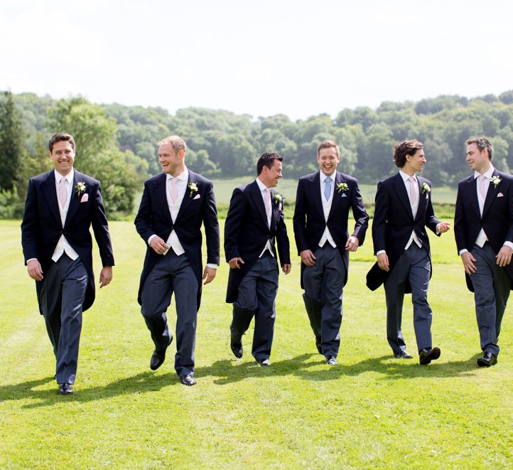 Pronovias Bride For Classic Wedding At The Tithe Barn With Bridesmaids In Coast Multiway Dresses & Images From Helen Cawte Photography