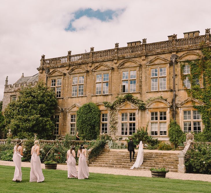 Outdoor Wedding Ceremony // Elegant Wedding Brympton House Somerset With Bride Wearing Inbal Dror And Groom In Black Tux By Alexander McQueen With Images From Modern Vintage Weddings