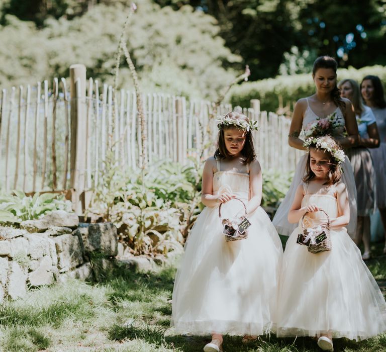 Flower Girls With Flower Crowns