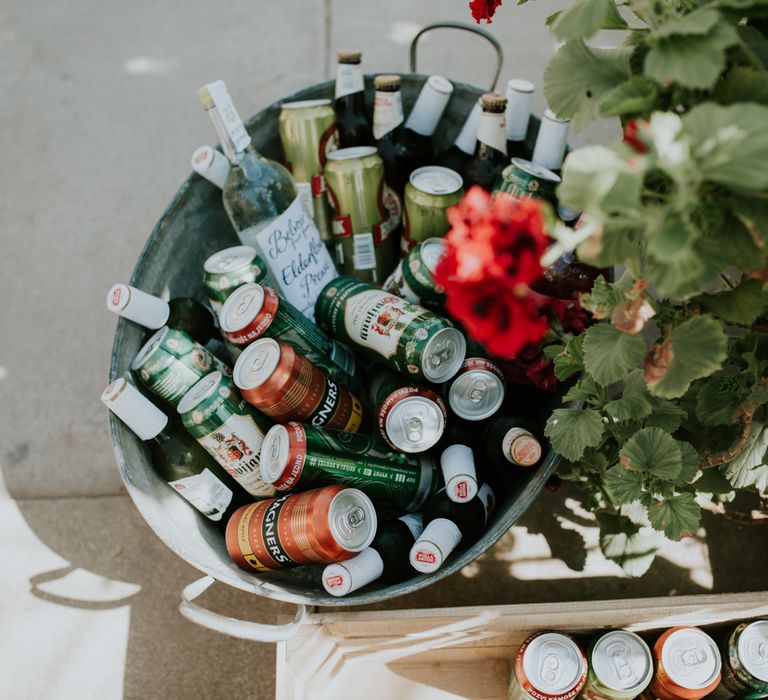 Crate Of Beer Wedding Decor