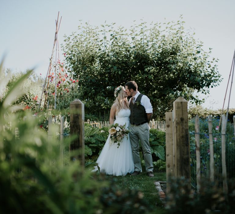 Bride and Groom Woodland Themed Wedding