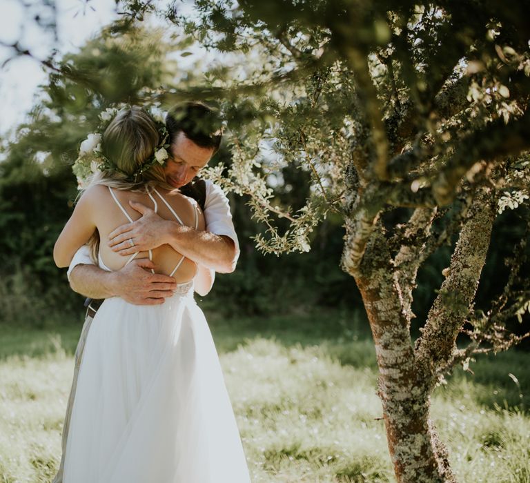 Bride and Groom Woodland Themed Wedding