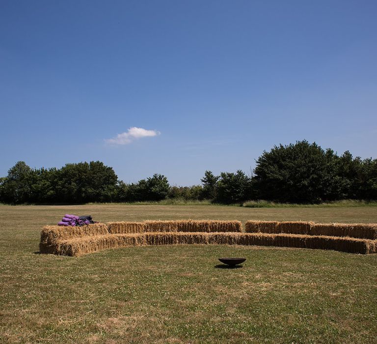 Hay Bale Seating Area