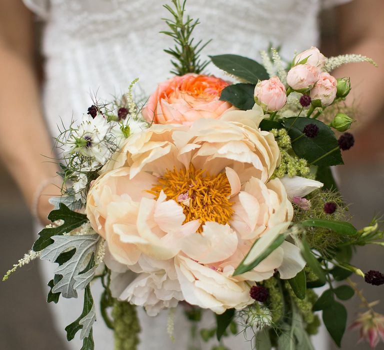 Peach Bridal Bouquet