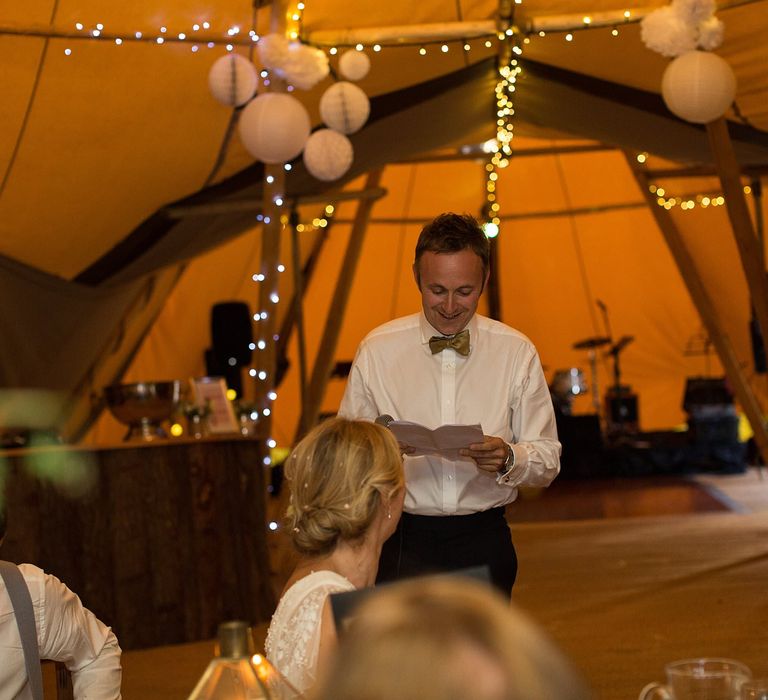 Tipi Reception Wedding Speeches