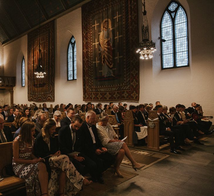 Church Wedding Ceremony | Rustic Barn Wedding in Norway | Christin Eide Photography