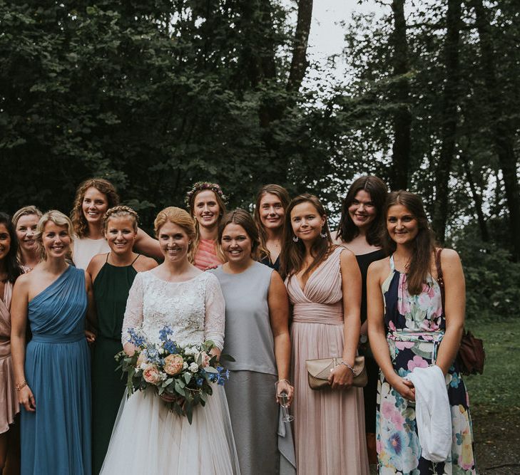 Bride in Willowby Watters 'Amelia' Gown |Rustic Barn Wedding in Norway | Christin Eide Photography