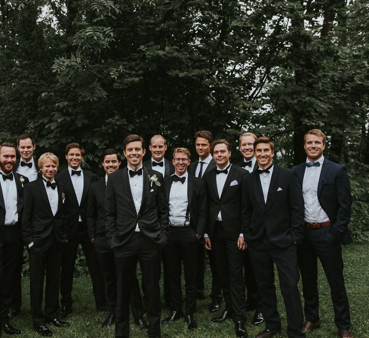 Groom in Hugo Boss Tuxedo | Rustic Barn Wedding in Norway | Christin Eide Photography