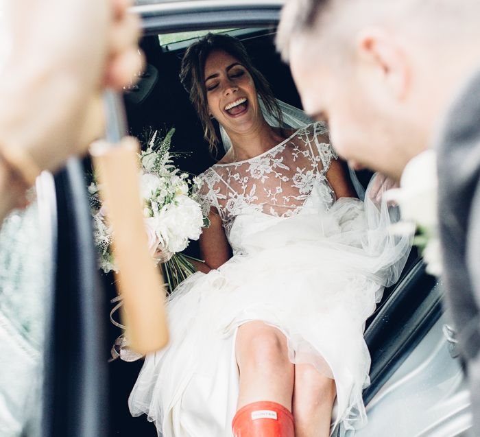 Bride In Hunter Wellies