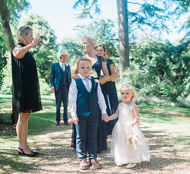 Bridesmaids In Navy ASOS Dresses