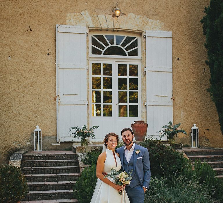 Bride in Jesús Peiró 3000 Dress from Morgan Davies Bridal | Groom in New & Lingwood Three Piece Suit | Petar Jurica Photography