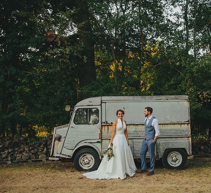 Bride in Jesús Peiró 3000 Dress from Morgan Davies Bridal | Groom in New & Lingwood Three Piece Suit | Petar Jurica Photography