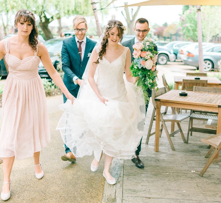 Pastel Wedding With A Epic Dessert Table & Sweet Bar Bride In Preloved Wedding Dress With Images By Sarah Jane Ethan & Matt Ethan Photography