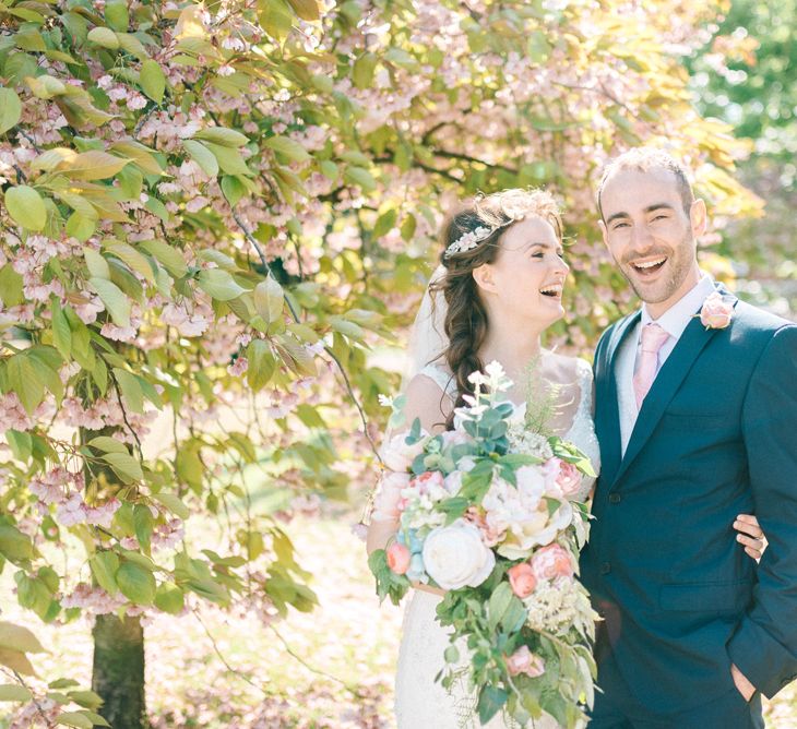 Pastel Wedding With A Epic Dessert Table & Sweet Bar Bride In Preloved Wedding Dress With Images By Sarah Jane Ethan & Matt Ethan Photography