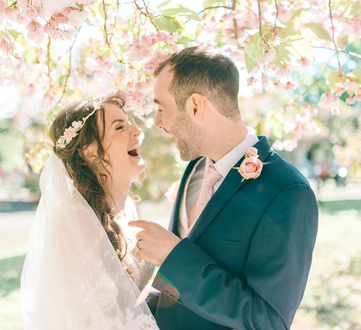 Pastel Wedding With A Epic Dessert Table & Sweet Bar Bride In Preloved Wedding Dress With Images By Sarah Jane Ethan & Matt Ethan Photography