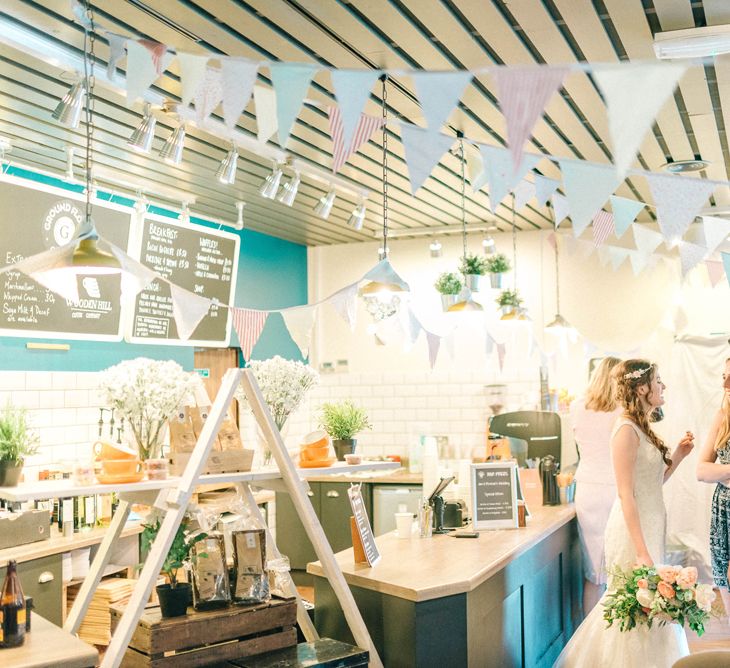 Pastel Wedding With A Epic Dessert Table & Sweet Bar Bride In Preloved Wedding Dress With Images By Sarah Jane Ethan & Matt Ethan Photography