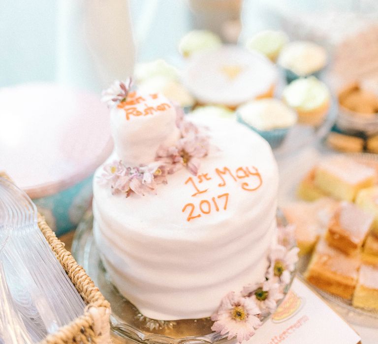 Pastel Wedding With A Epic Dessert Table & Sweet Bar Bride In Preloved Wedding Dress With Images By Sarah Jane Ethan & Matt Ethan Photography