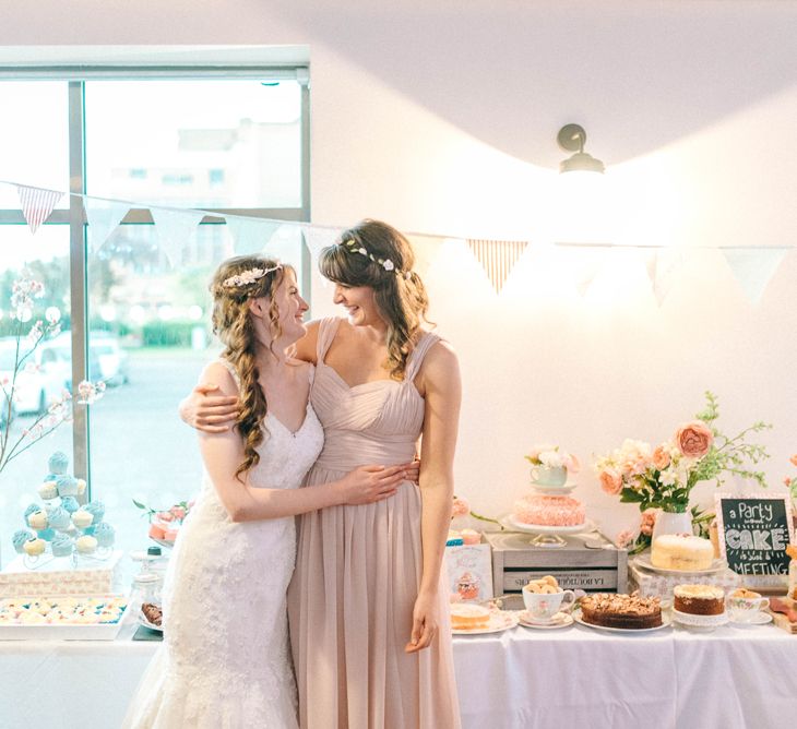 Pastel Wedding With A Epic Dessert Table & Sweet Bar Bride In Preloved Wedding Dress With Images By Sarah Jane Ethan & Matt Ethan Photography