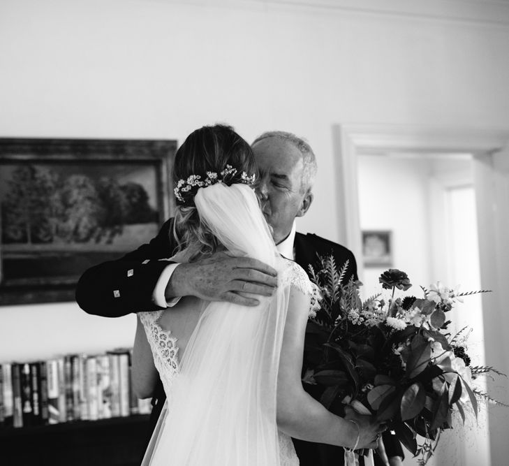 Foliage Filled Wedding At Colstoun East Lothian With Polytunnel Ceremony And Bridesmaids In Dusky Pink & Images From Caro Weiss Photography