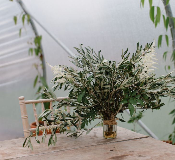 Foliage Filled Wedding At Colstoun East Lothian With Polytunnel Ceremony And Bridesmaids In Dusky Pink & Images From Caro Weiss Photography