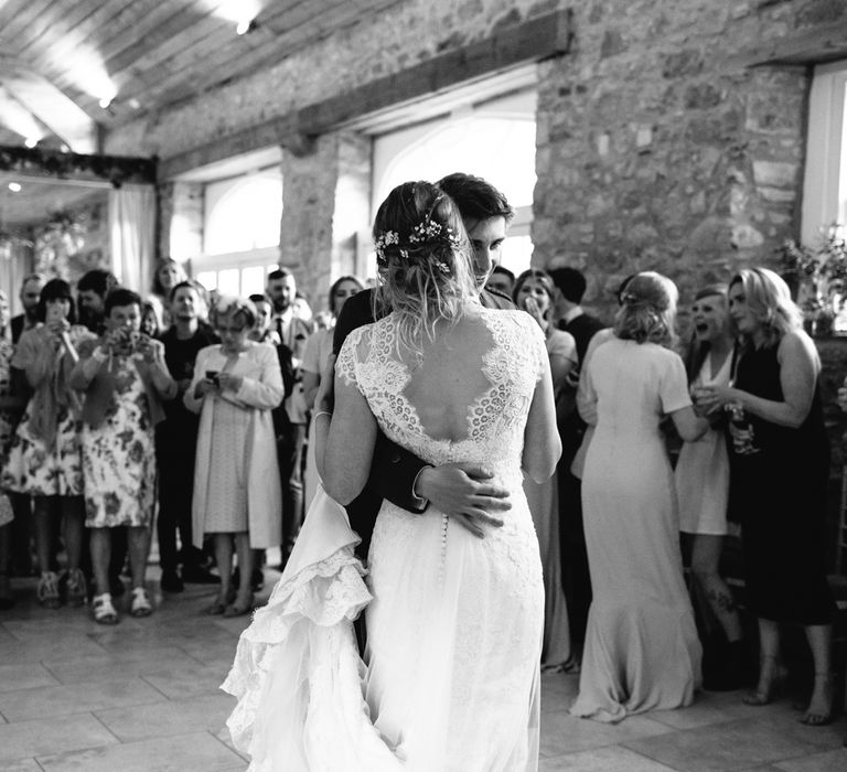 Foliage Filled Wedding At Colstoun East Lothian With Polytunnel Ceremony And Bridesmaids In Dusky Pink & Images From Caro Weiss Photography