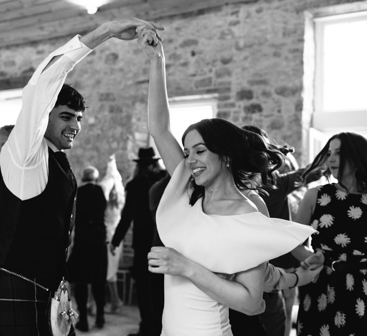 Foliage Filled Wedding At Colstoun East Lothian With Polytunnel Ceremony And Bridesmaids In Dusky Pink & Images From Caro Weiss Photography