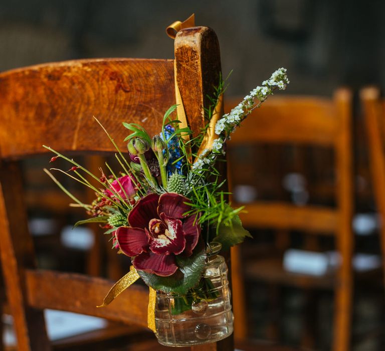 Chair Back Flowers | Helen Abraham Photography