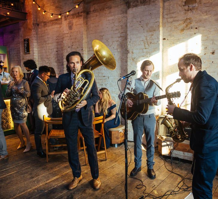 Jazz band | Bixton East Pub Wedding Reception | Helen Abraham Photography